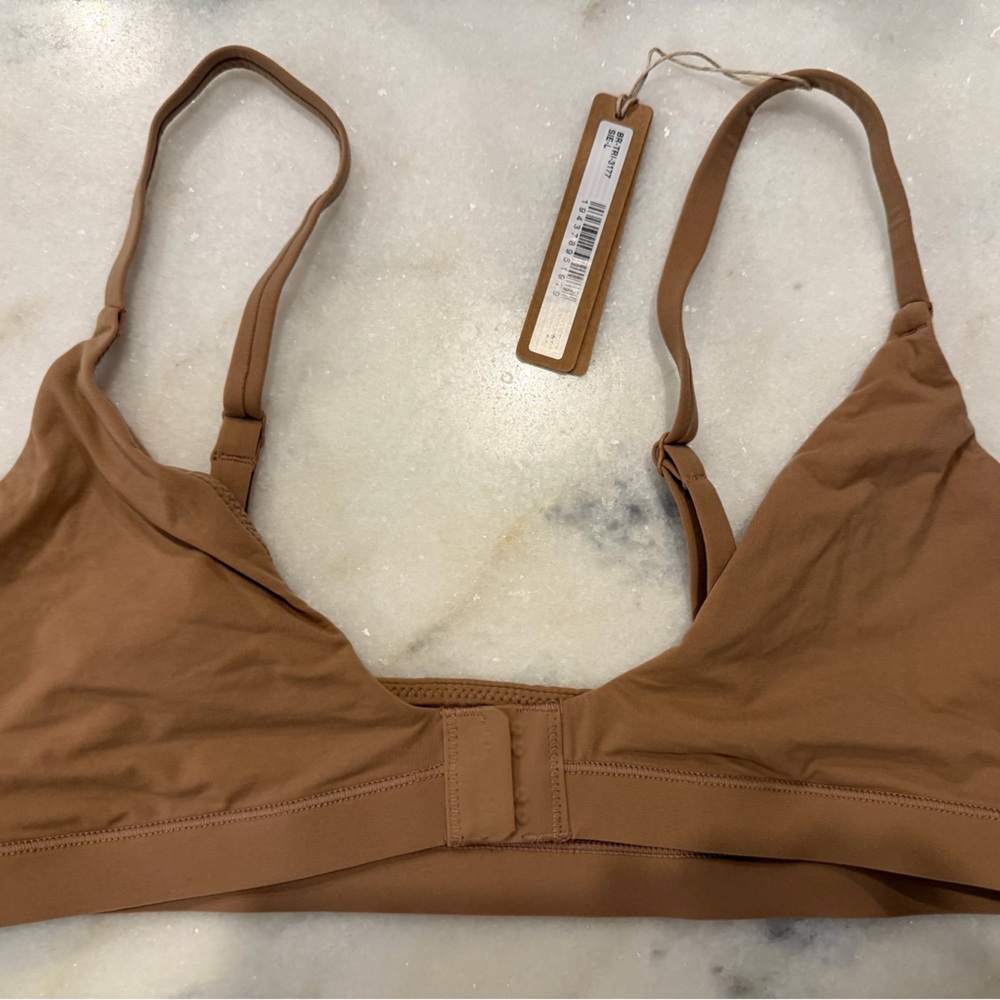 Skims Triangle Front-Close Bralette Sienna Size Large